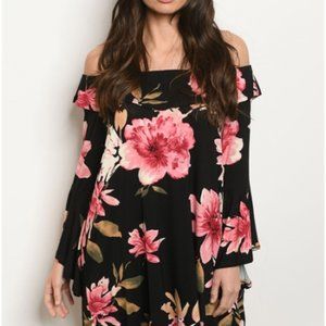 Beautiful  floral off shoulder dress
